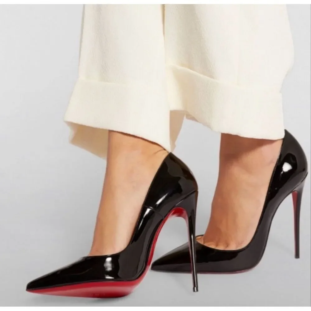 Christian Louboutin So Kate 120 Black Patent Leather Pumps High Heels Women’s 39